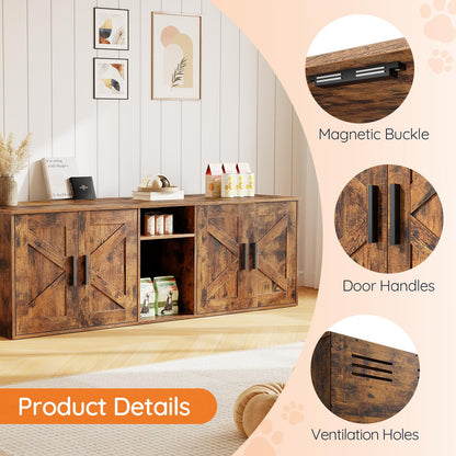 HOOBRO Hidden Double Litter Box Enclosure