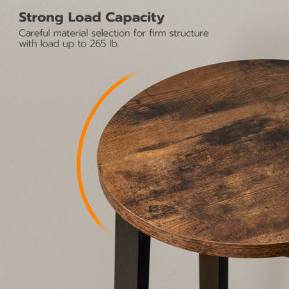 HOOBRO Retro Brown 24.8-inch Bar Stool Set / 2 PICS