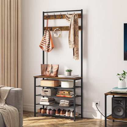 HOOBRO Hall Tree & Coat Rack & Shoe Storage Organizer with Bench