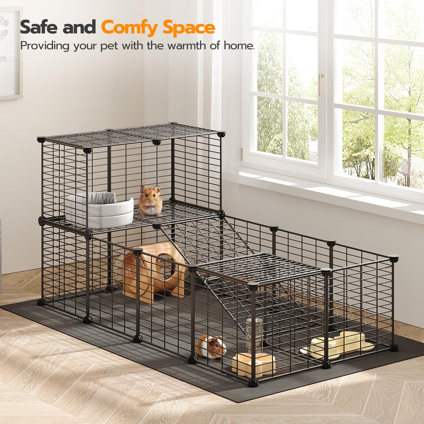 HOOBRO Guinea Pig Cage with Waterproof Mat