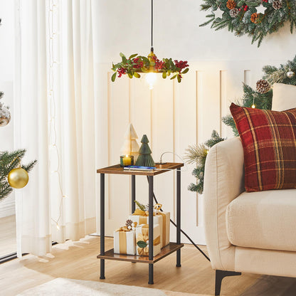 HOOBRO Side Tables with Charging Station / 2 PICS