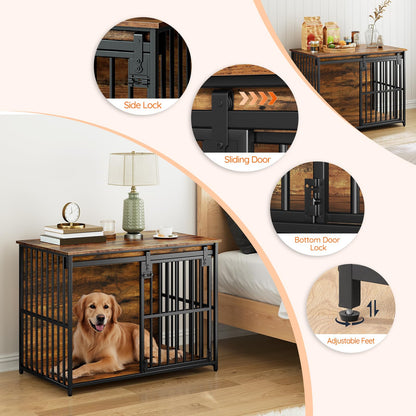 HOOBRO 36.6-inch Dog Crate Furniture & Heavy Duty Dog Kennel