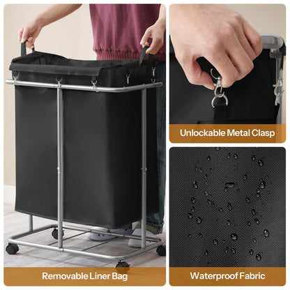 HOOBRO 170L(45 Gallons) Laundry Basket with Wheels
