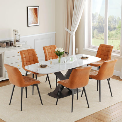 HOOBRO Modern Faux Leather Upholstered Dining Chair /2PICS