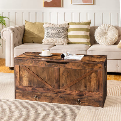 HOOBRO 39.3 inch Wooden Toy Storage Bench