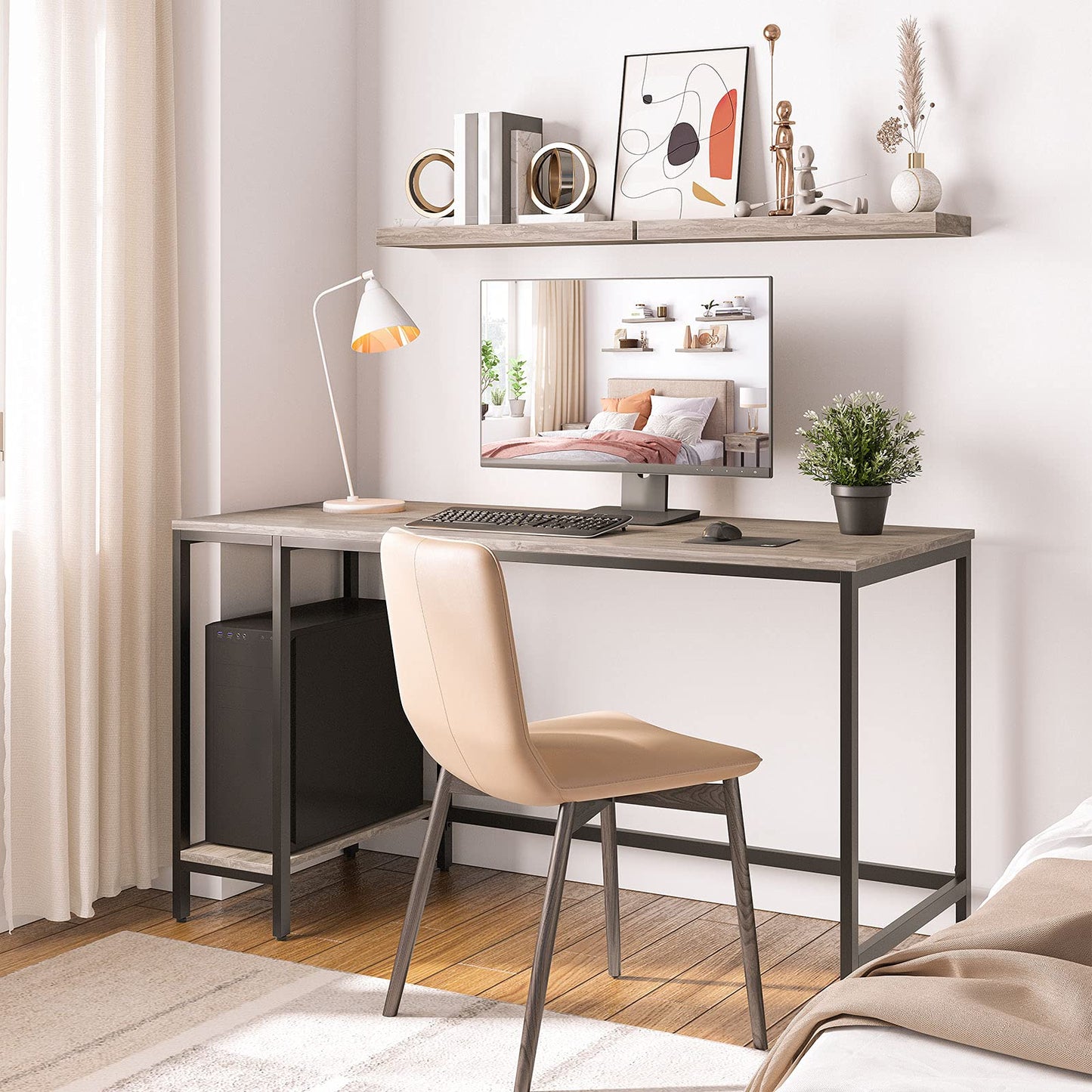 HOOBRO Greige 23.6-inch Floating Shelf with Concealed Bracket /2PICS