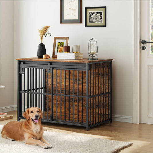 HOOBRO 36.6-inch Dog Crate Furniture & Heavy Duty Dog Kennel