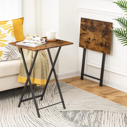 HOOBRO Folding TV Tray Table for Small Space