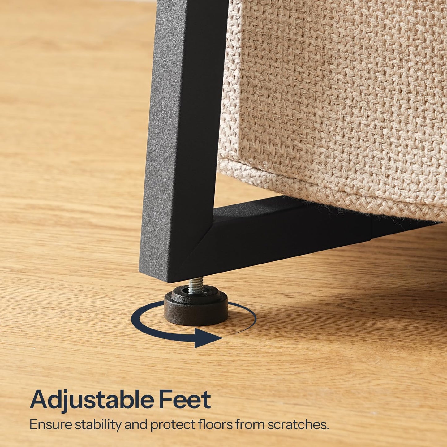 HOOBRO Retro Brown Small Round Side Table with Charging Station & Storage Basket