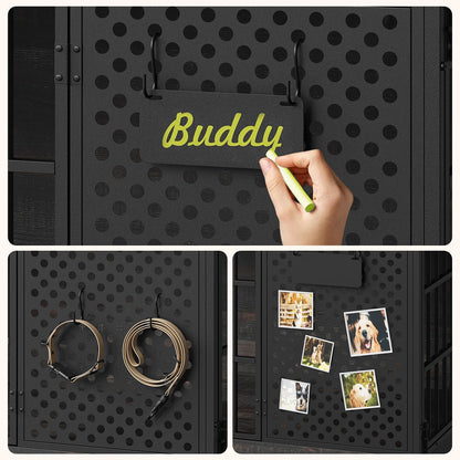 HOOBRO 71 Inch Dog Kennel Furniture Indoor as TV Stand