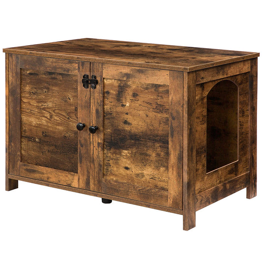 HOOBRO Cat Litter Box Enclosure with Hidden Compartment