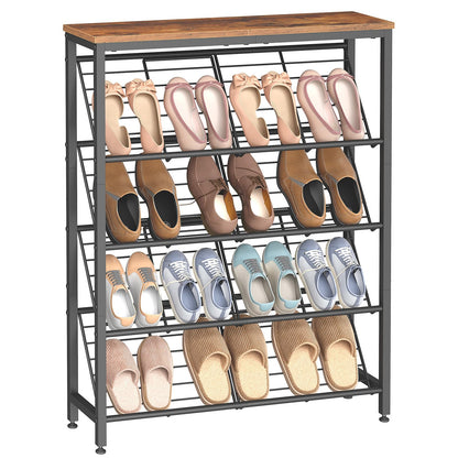 HOOBRO 5-Tier Shoe Rack Organizer Holds up to 12-16 Pairs of Shoes
