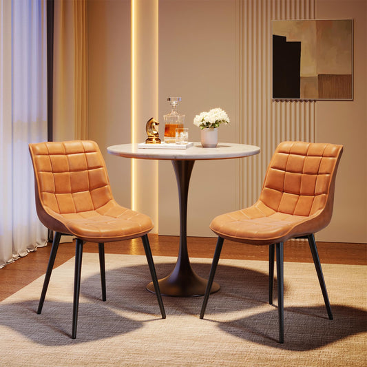 HOOBRO Modern Faux Leather Upholstered Dining Chair /2PICS