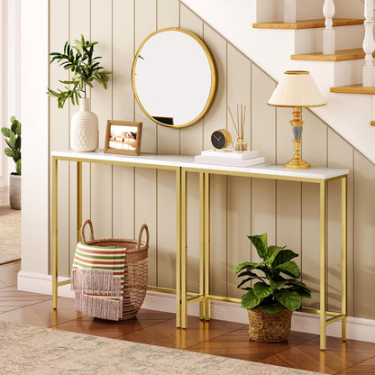 HOOBRO 29.5-inch Gold Small Entryway Table