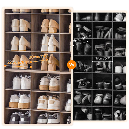 HOOBRO 9-Tier Shoe Storage Cabinet with 24 Compartments & 3 Hooks