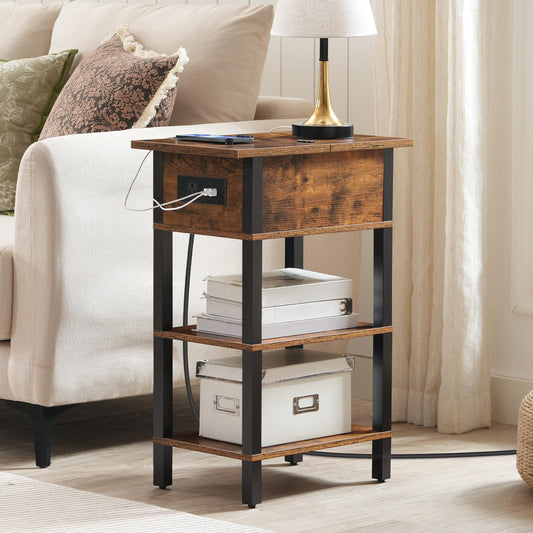 HOOBRO End Table with Charging Station