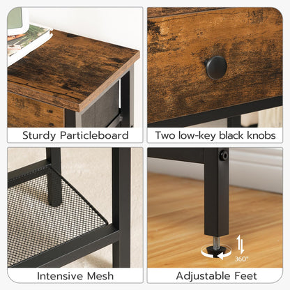 HOOBRO Narrow Console Table with Drawers for Entryway