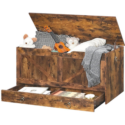 HOOBRO 39.3 inch Wooden Toy Storage Bench