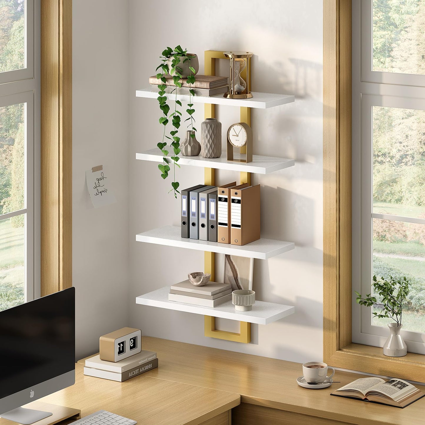 HOOBRO 15-inch Wall-Mounted Shelf /2PICS