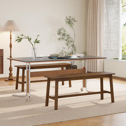 HOOBRO Mocha Color 39.3-inch Farmhouse Style Bamboo Dining Chair