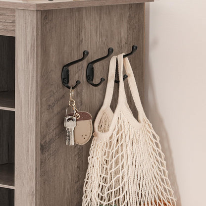 HOOBRO 9-Tier Shoe Storage Cabinet with 24 Compartments & 3 Hooks