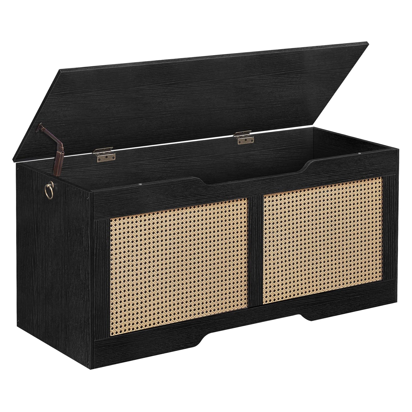 HOOBRO 43.3-inch Rattan Style Storage Bench & Toy Box