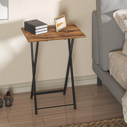HOOBRO Folding TV Tray Table for Small Space