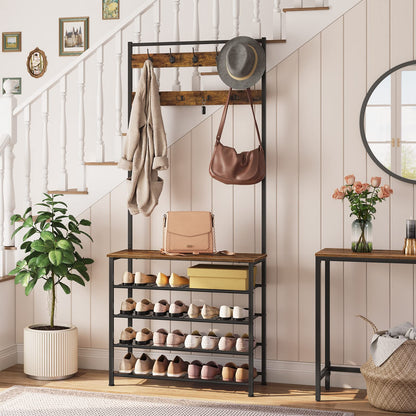 HOOBRO Hall Tree & Coat Rack & Shoe Storage Organizer with Bench