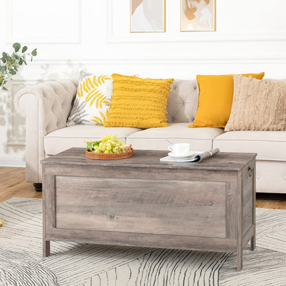 HOOBRO Greige Retro Wood Grain Locker with Safety Hinges