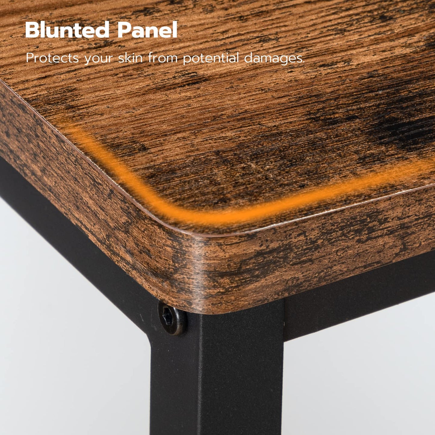 HOOBRO Retro Brown Kitchen Bar Stool with Footrest / 2 PICS