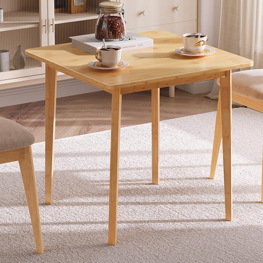HOOBRO  27.6-inch Natural Bamboo Square Dining Table