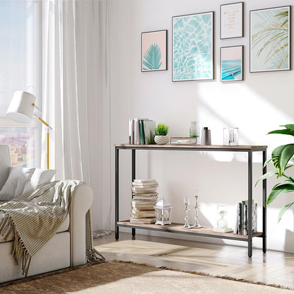 HOOBRO Narrow Console Table with Shelf for Entryway