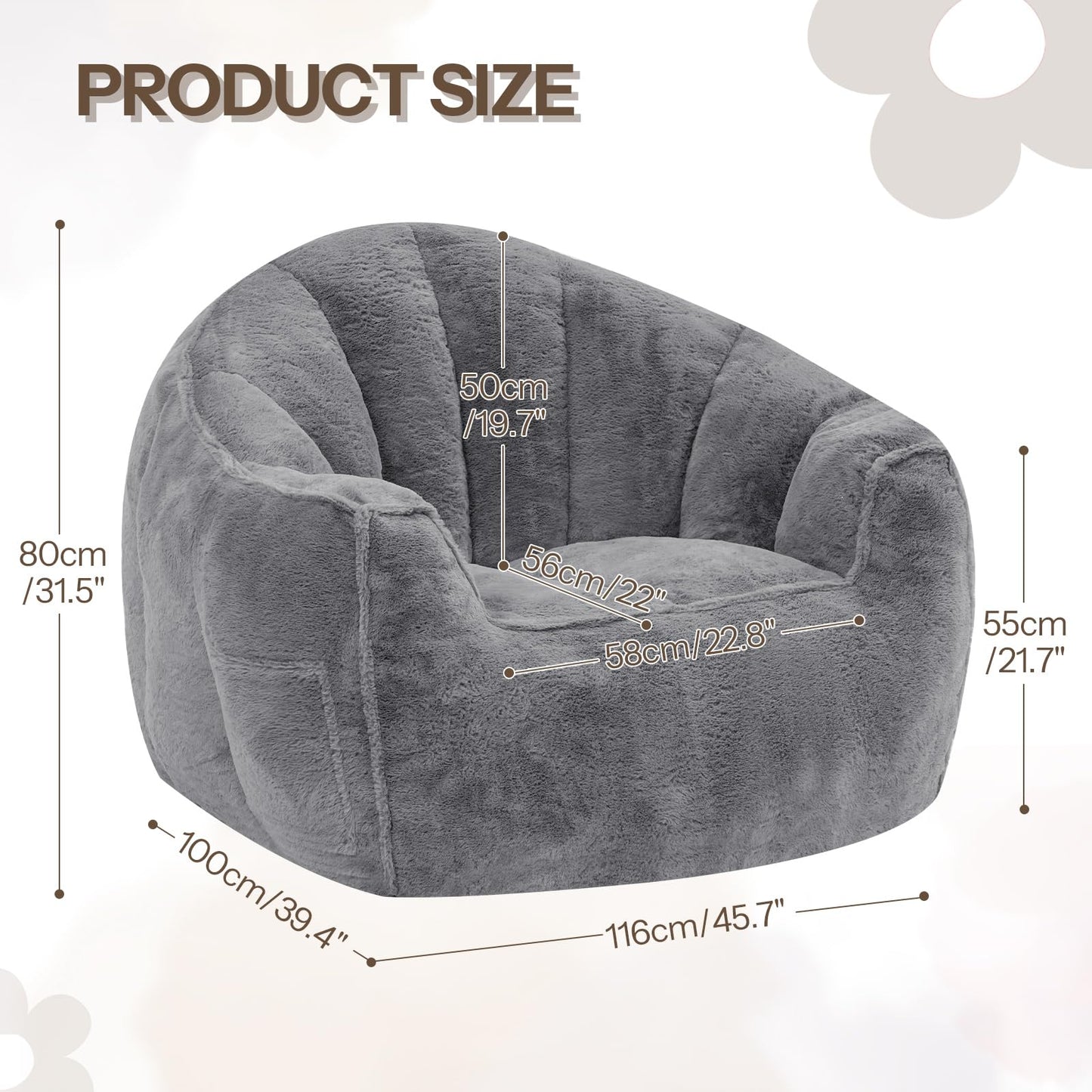 HOOBRO Oversized Bean Bag Chair for Adult