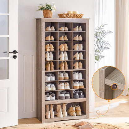 HOOBRO 9-Tier Shoe Storage Cabinet with 24 Compartments & 3 Hooks