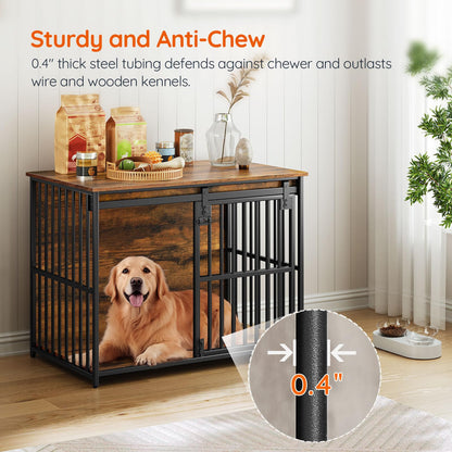 HOOBRO 36.6-inch Dog Crate Furniture & Heavy Duty Dog Kennel