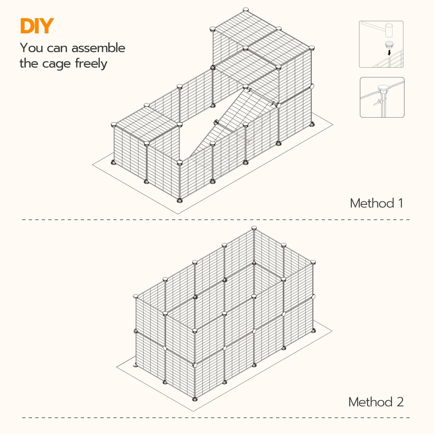 HOOBRO Guinea Pig Cage with Waterproof Mat