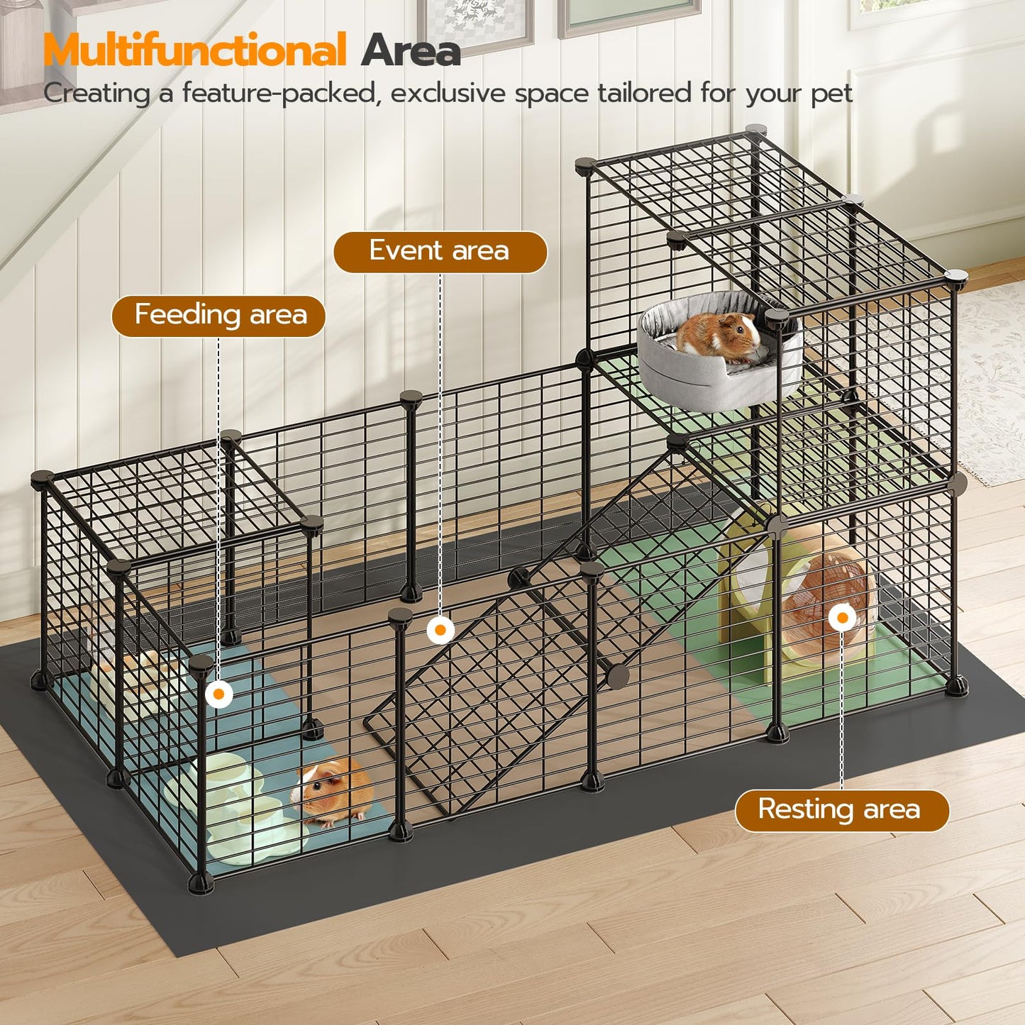 HOOBRO Guinea Pig Cage with Waterproof Mat