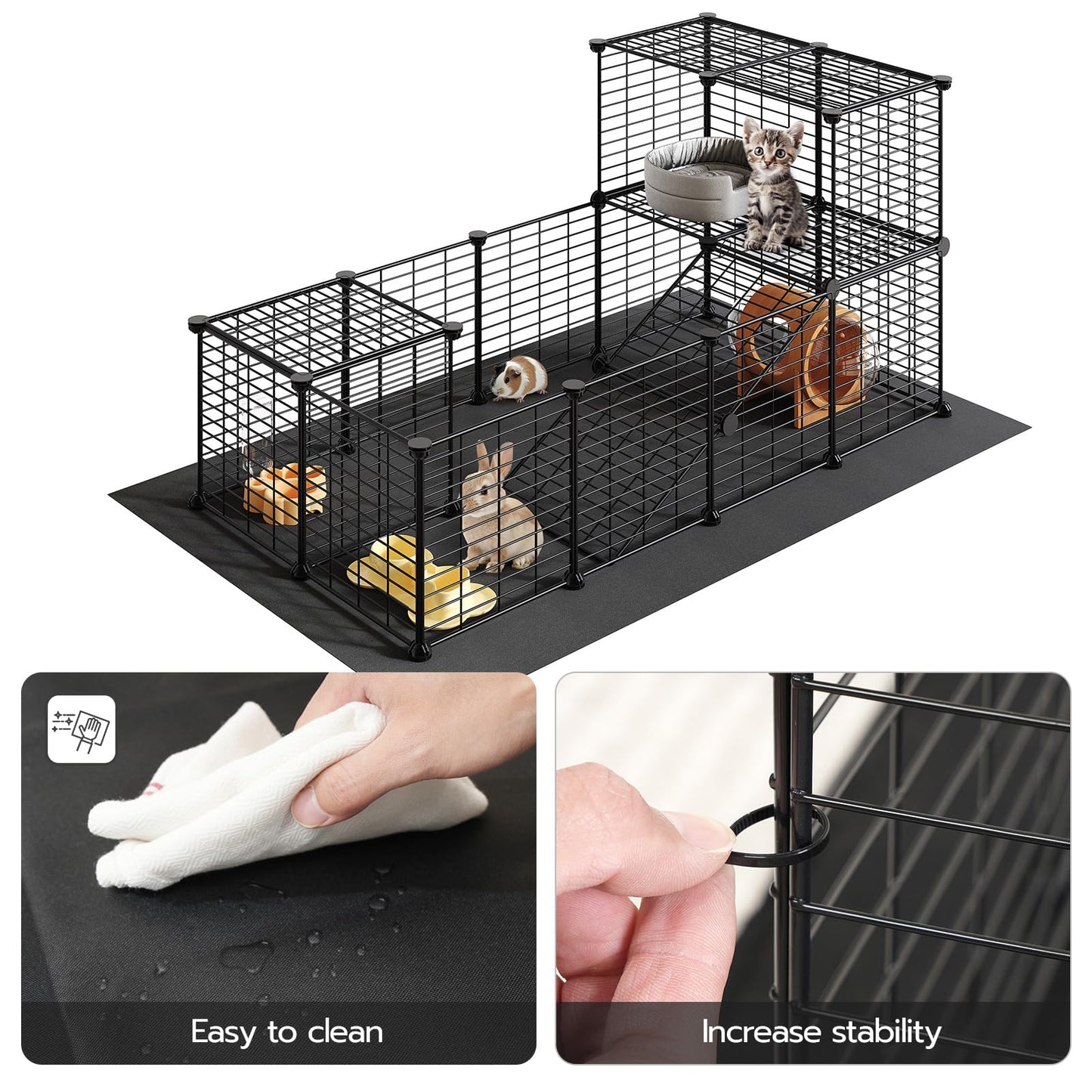HOOBRO Guinea Pig Cage with Waterproof Mat