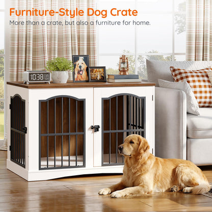 HOOBRO 39.4 inch Dog Crate Furniture with 3 Doors
