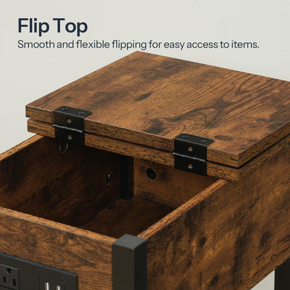 HOOBRO End Table with Charging Station