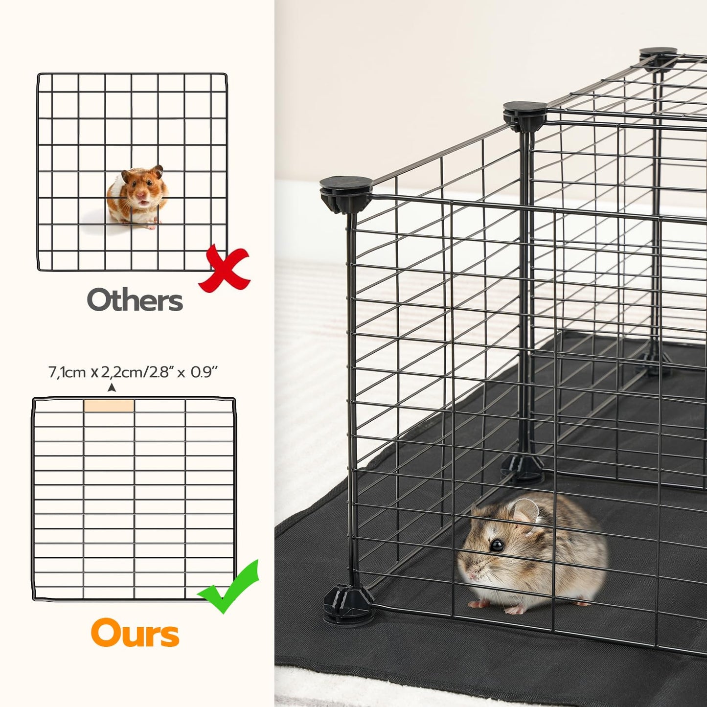 HOOBRO Guinea Pig Cage with Waterproof Mat