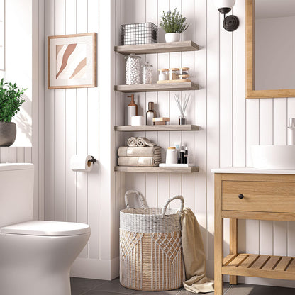 HOOBRO Greige 23.6-inch Floating Shelf with Concealed Bracket /2PICS