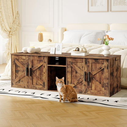 HOOBRO Hidden Double Litter Box Enclosure