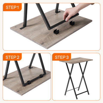 HOOBRO Folding TV Tray Table for Small Space / 2PICS