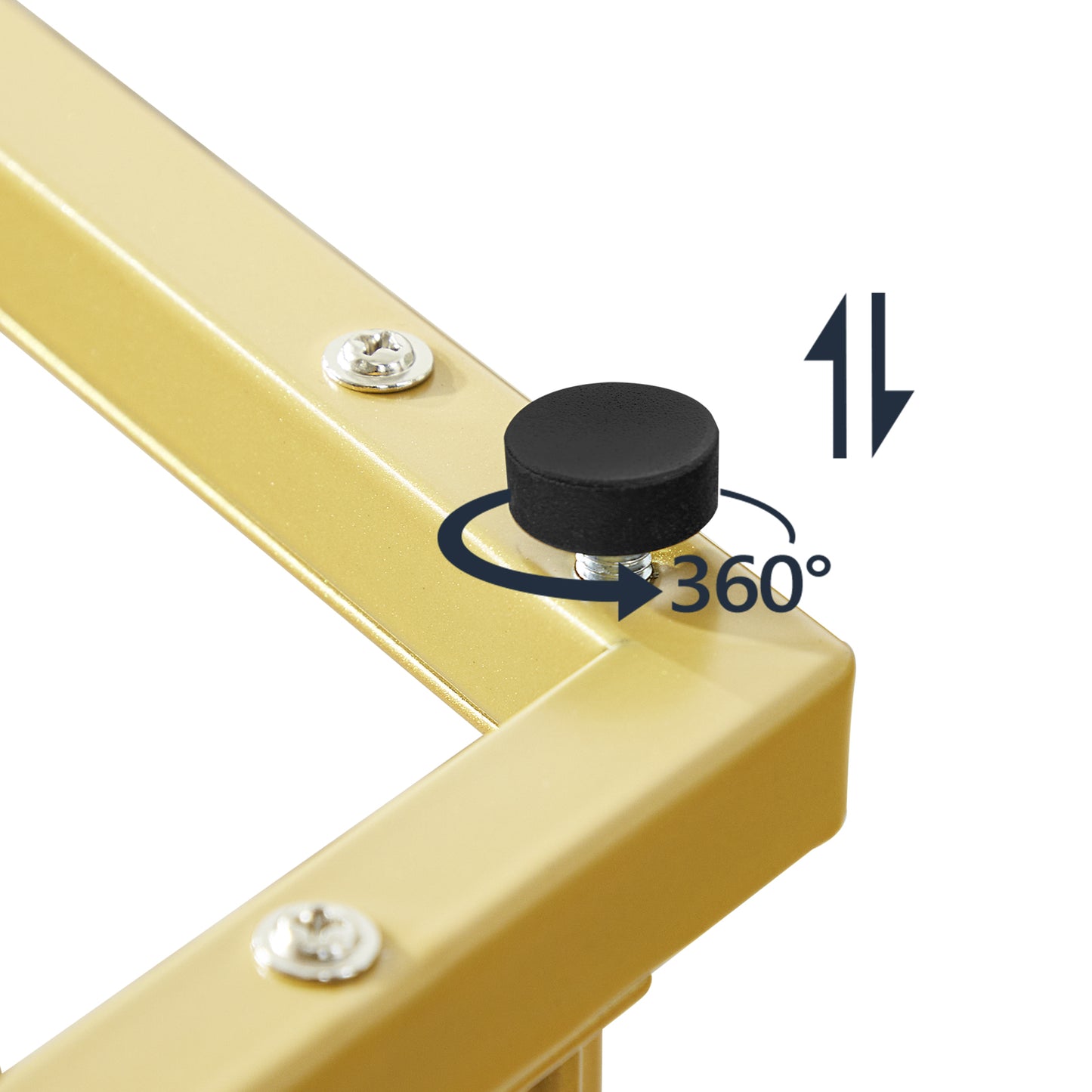 HOOBRO Modern Style Round Metal Frame Small Coffee Table Set / 2PICS