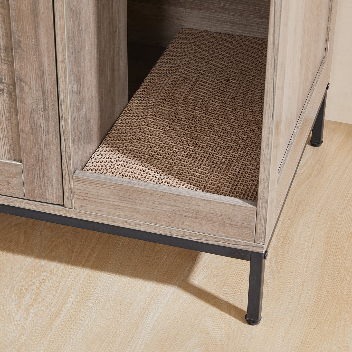 HOOBRO 2-in-1 Cat Litter Box Enclosure Furniture with Shelf