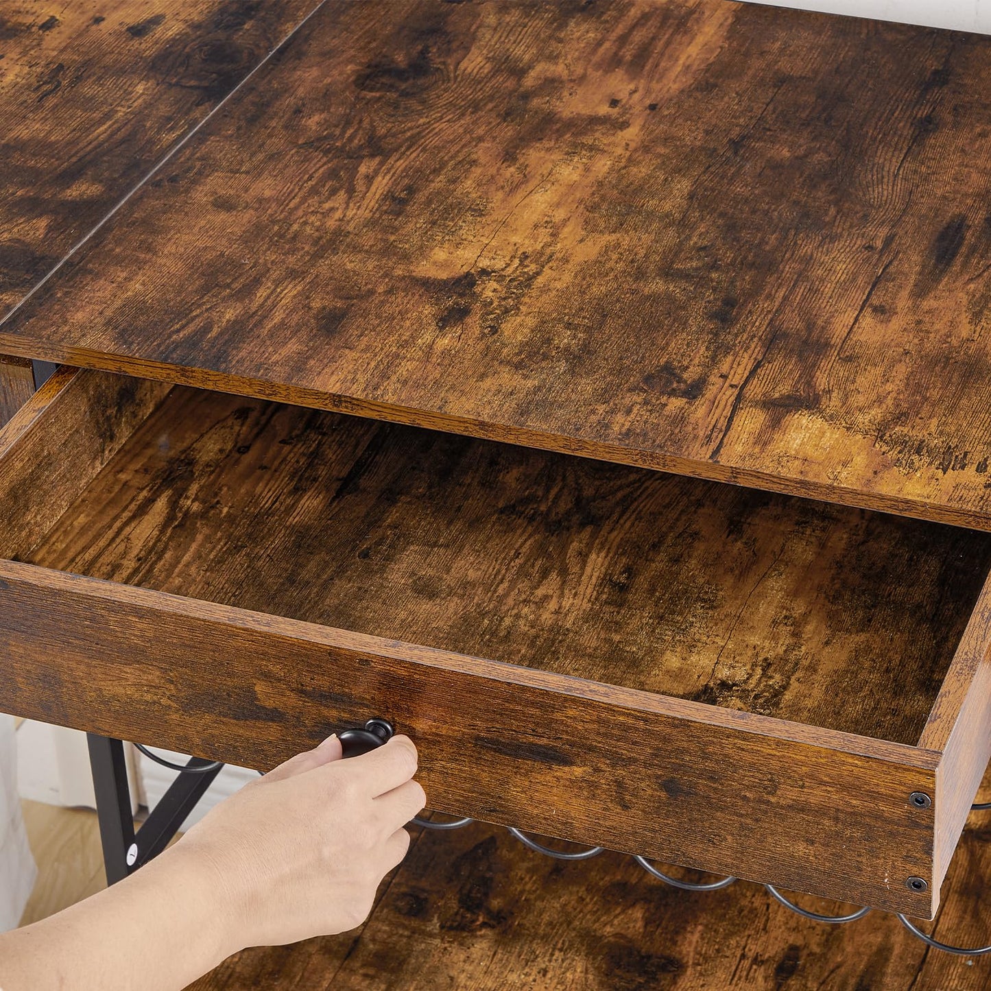 HOOBRO 3-Tier Movable Heat Press Table with Vinyl Roll Holder & Drawer