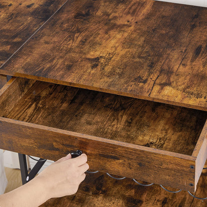 HOOBRO 3-Tier Movable Heat Press Table with Vinyl Roll Holder & Drawer