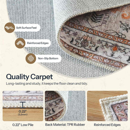 Quality carpet with features highlighted on a white background
