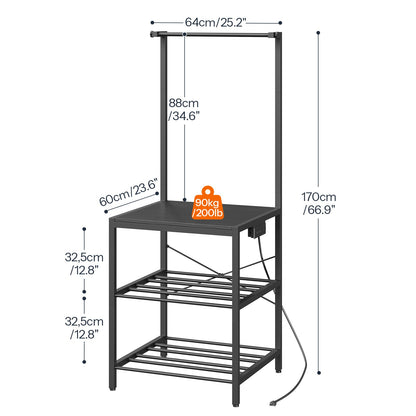 HOOBRO 3D Printer Stand with Spool Holder and 2-Tier Filament Storage Rack